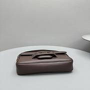 Okify MiuMiu Dark Brown Penny Leather Bag 24x15x5cm  - 2