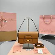 Okify MiuMiu Brown Penny Leather Bag 24x15x5cm  - 1