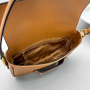 Okify MiuMiu Brown Penny Leather Bag 24x15x5cm  - 4