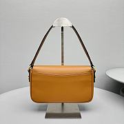 Okify MiuMiu Brown Penny Leather Bag 24x15x5cm  - 3