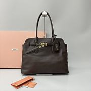 Okify MiuMiu Dark Brown Aventure Nappa Leather Bag 40x13x30cm  - 1