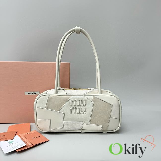 Okify MiuMiu Arcadie 24SS Bag In White 29x9x13cm  - 1