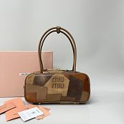 Okify MiuMiu Arcadie 24SS Bag In Multi Brown 29x9x13cm  - 1