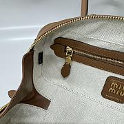 Okify MiuMiu Arcadie 24SS Bag In Multi Brown 29x9x13cm  - 2