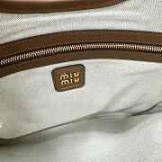 Okify MiuMiu Ivy Leather Patch Bag In Multi Brown 35x40cm  - 2