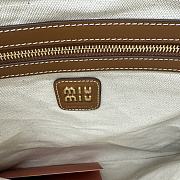 Okify MiuMiu Ivy Leather Patch Bag In Brown 35x40cm  - 2