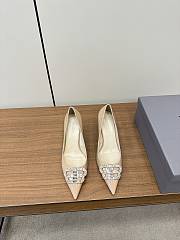 Okify Balenciaga Beige Crystal High Heels EU35-39 - 1