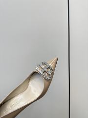 Okify Balenciaga Beige Crystal High Heels EU35-39 - 3