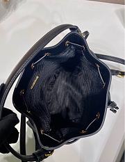 Okify Prada Black Leather Mini Bucket Bag 15.5x19.5x10cm  - 6