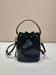 Okify Prada Black Leather Mini Bucket Bag 15.5x19.5x10cm  - 3