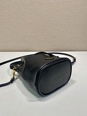 Okify Prada Black Leather Mini Bucket Bag 15.5x19.5x10cm  - 2