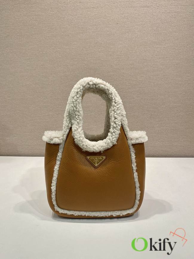 Okify Prada Mini Shearling Bag 18x15.5x10cm  - 1