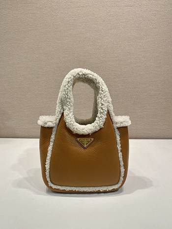 Okify Prada Mini Shearling Bag 18x15.5x10cm 