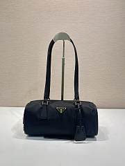 Okify Prada Black Medium Re-Nylon and Leather top handle bag with padlock 29x12.5x10cm - 1