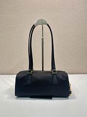 Okify Prada Black Medium Re-Nylon and Leather top handle bag with padlock 29x12.5x10cm - 2