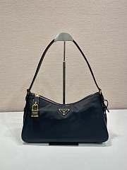 Okify Prada Aimée large Re-Nylon and leather shoulder bag with padlock 34x19.5x10cm  - 1