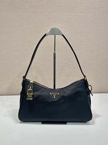 Okify Prada Aimée large Re-Nylon and leather shoulder bag with padlock 34x19.5x10cm 