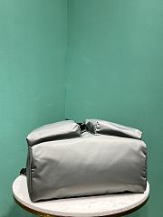 Okify Prada Re-Nylon And Leather Backpack In Grey Gray 38x45x18cm - 5