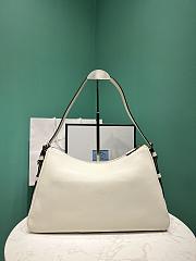 Okify Prada Large Aimée white leather shoulder bag 39x24x11.5cm - 3