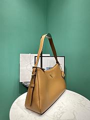 Okify Prada Large Aimée brown leather shoulder bag 39x24x11.5cm - 4