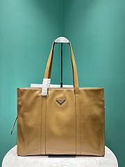 Okify Prada Glossy Brown Large Tote Bag 38x30x12cm  - 1