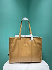 Okify Prada Glossy Brown Large Tote Bag 38x30x12cm  - 2