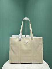 Okify Prada Glossy White Large Tote Bag 38x30x12cm  - 1