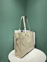 Okify Prada Glossy White Large Tote Bag 38x30x12cm  - 2