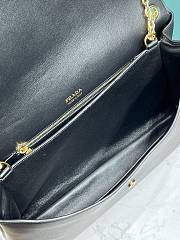 Okify Prada Black Leather Chain Shoulder Bag 39x14x12cm - 5