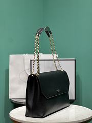 Okify Prada Black Leather Chain Shoulder Bag 39x14x12cm - 4