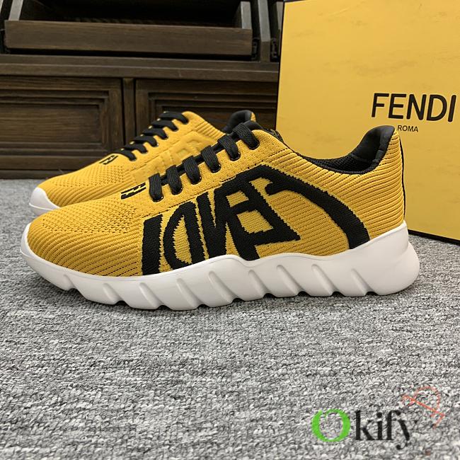 Okify Fendi Little Monster Yellow Trainers For Men EU38-46 - 1