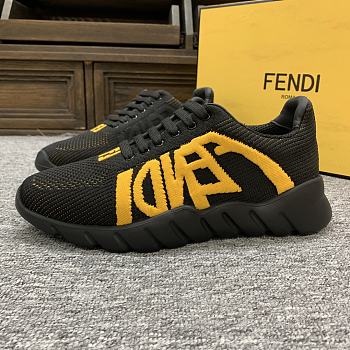 Okify Fendi Little Monster Black And Yellow Trainers For Men EU38-46