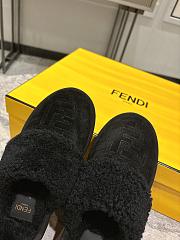 Okify Fendi Black Fur Slippers EU35-41 19969 - 3