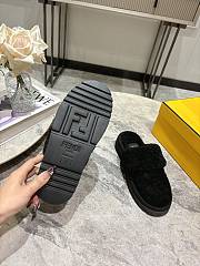 Okify Fendi Black Fur Slippers EU35-41 19969 - 5