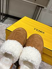 Okify Fendi Brown Fur Slippers EU35-41 - 3