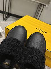 Okify Fendi Black Fur Slippers EU35-41 19974 - 5