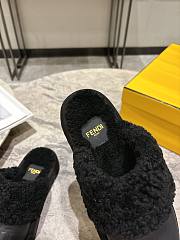 Okify Fendi Black Fur Slippers EU35-41 19974 - 3