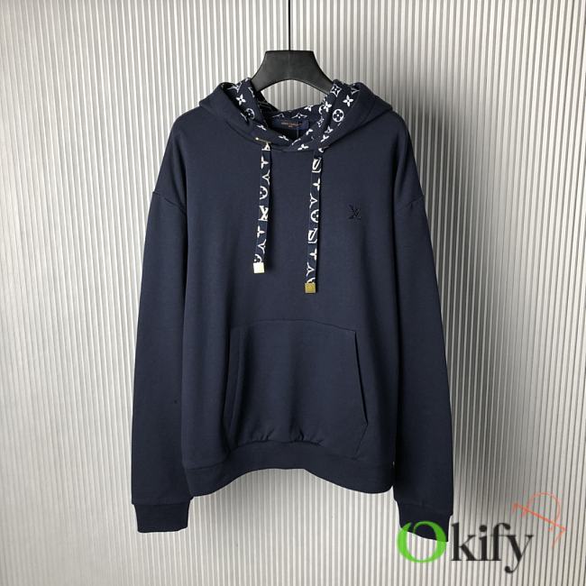 Okify Louis Vuitton Navy Blue Hoodie XS-L - 1