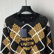 Okify Louis Vuitton Yellow Diamond Pattern Pullover S-XL  - 2