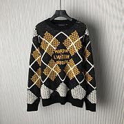 Okify Louis Vuitton Yellow Diamond Pattern Pullover S-XL  - 1