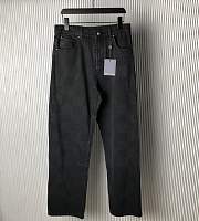 Okify Louis Vuitton Black Damier Jeans 28-44 - 1