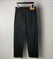 Okify Louis Vuitton Black Damier Jeans 28-44 - 2