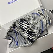 Okify Burberry Mini Check Knitted Tote In Blue 25 x 11 x 22cm - 2