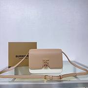 Okify Burberry Two Tone Canvas And Leather TB Bag 21x16x6cm 19983 - 1