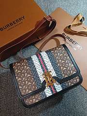 Okify Burberry Two Tone Canvas And Leather TB Bag 25.5x6.5x18.5cm 19987 - 1