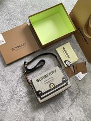 Okify Burberry Horseferry Print Canvas Note Bag In Black 25 x 8.5 x 18cm - 1