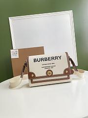 Okify Burberry Horseferry Print Canvas Note Bag In Brown 25 x 8.5 x 18cm - 1