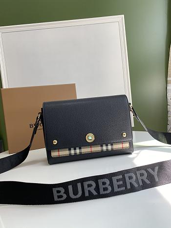 Okify Burberry Horseferry Print Canvas Note Bag In Black 25 x 8.5 x 18cm 19990