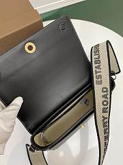 Okify Burberry Topstitched Leather Note Crossbody Bag In Black 25 x 8.5 x 18cm - 5