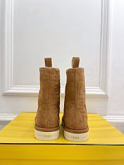 Okify Fendi Apres Chic Brown FF chamois low boots EU35-41 - 3